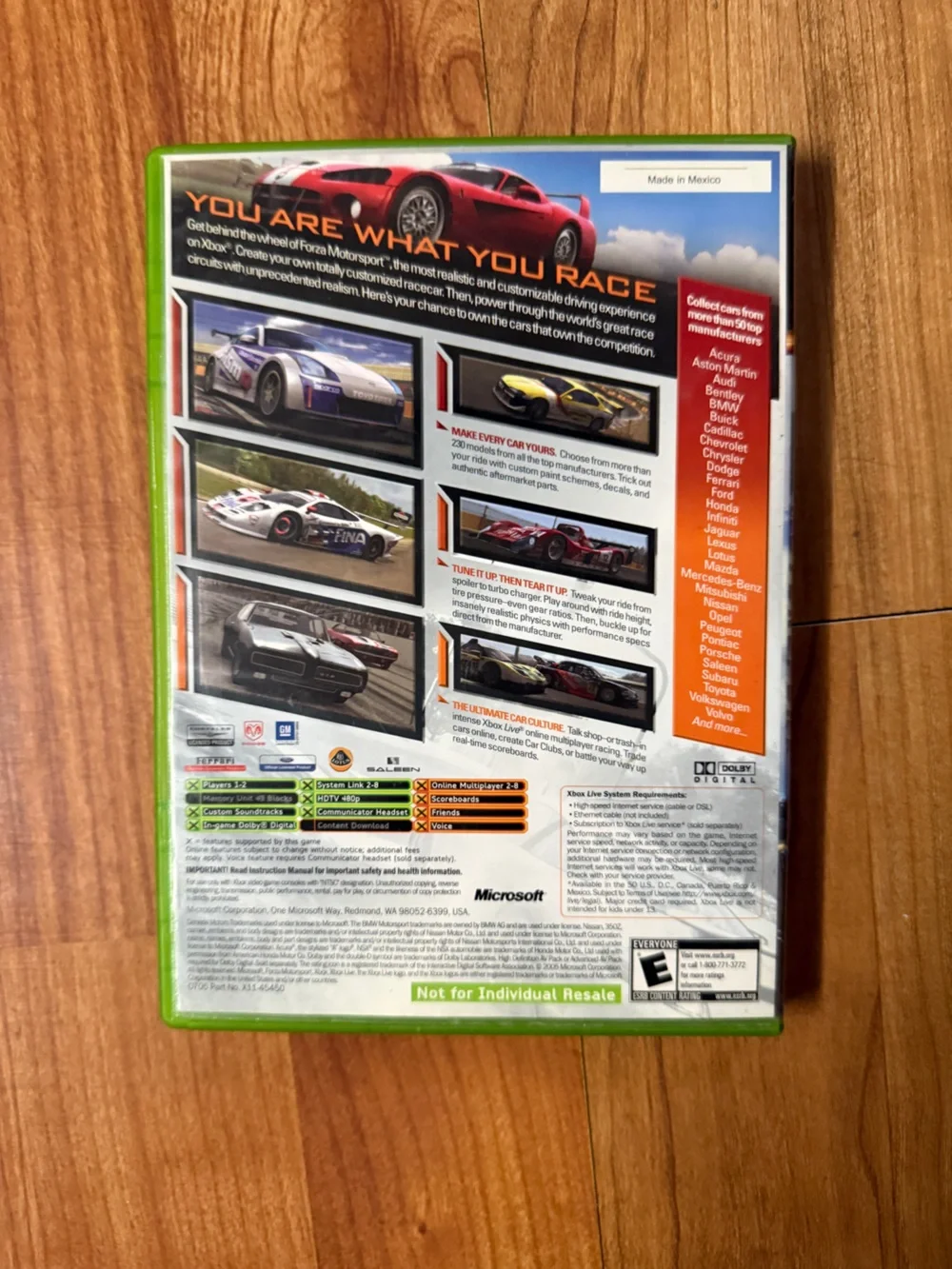 Forza Motorsport (Xbox) - Blue Racing Cover